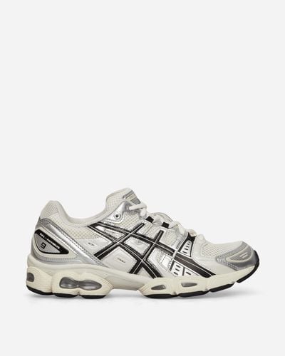 Asics Gel-nimbus 9 Sportstyle Trainers In Cream/black,at Urban Outfitters - White