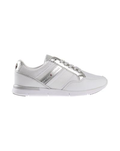Tommy Hilfiger Skye White Women's Shoes (trainers) In Silver in Metallic -  Lyst