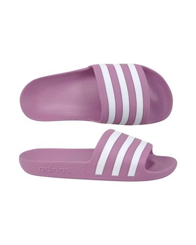 adilette aqua slides purple