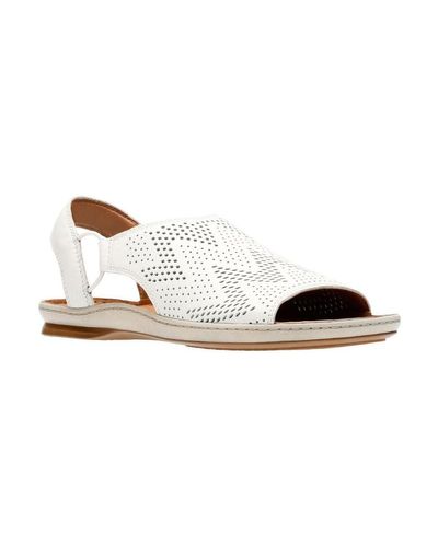 Clarks Leather Sarla Cadence Closed Toe Sandals in White - Lyst