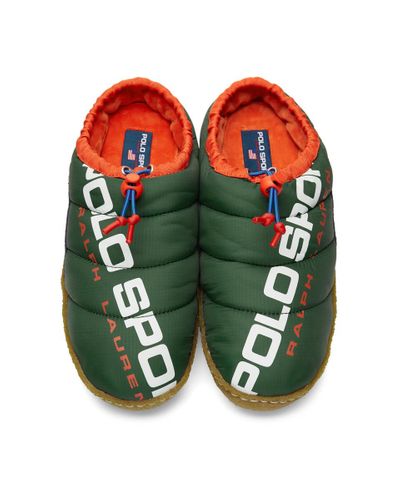 polo ralph lauren myles puff slippers