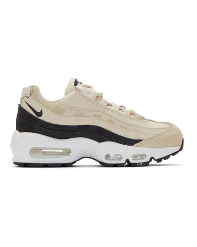 Nike Beige And Grey Air Max 95 Sneakers in Gray | Lyst