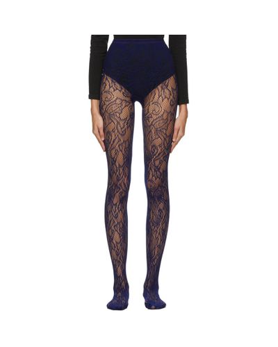 navy lace tights