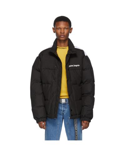Palm Angels Synthetic Black Down Track Puffer Jacket for Men | Lyst UK