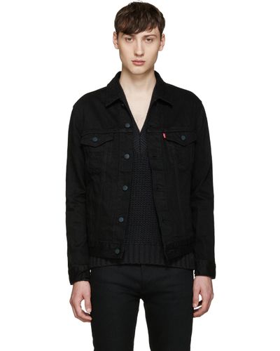 black denim jacket mens levis