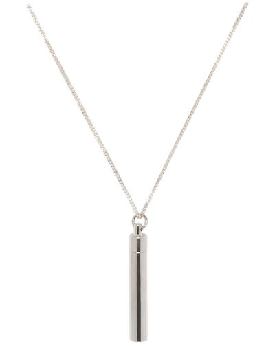 Vetements Silver Snuff Necklace In Metallic For Men Lyst