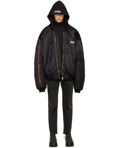 vetements total darkness bomber
