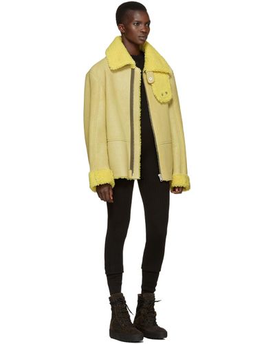 yeezy yellow shearling