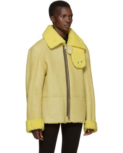 yeezy yellow shearling