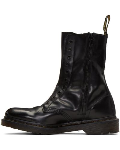 Vetements Leather Black Dr. Martens Edition 'borderline' Boots for Men |  Lyst