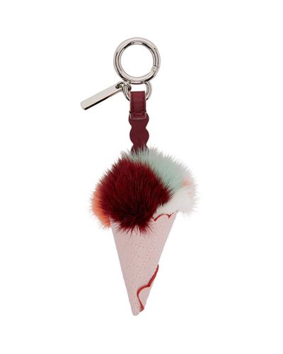 fendi fluffy keychain
