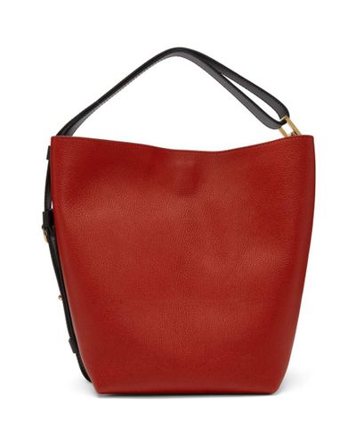 Givenchy Leather Red Medium Gv Bucket Bag - Lyst