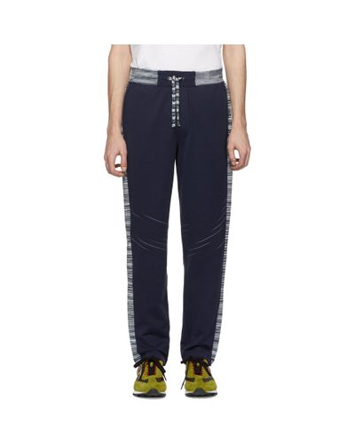 navy blue and white striped pants