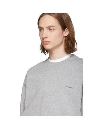 Balenciaga Grey Â® Sweatshirt in Gray for Men - Lyst