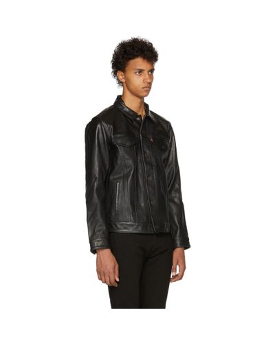 levi leather trucker jacket