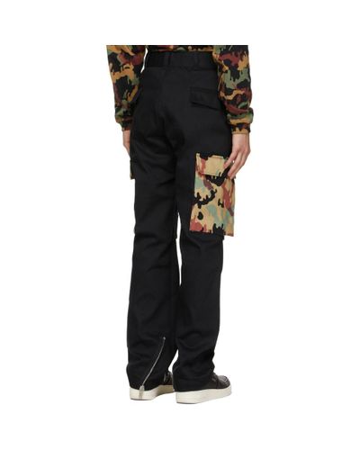 black camo cargo pants
