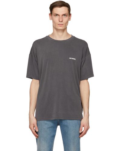 we11done Grey Oversized T-shirt in Gray for Men - Lyst