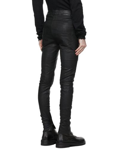 Black Duchamp Leather Pants by FREI-MUT on Sale