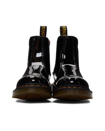 Dr. Martens Leather Black 2976 Patent Chelsea Boots - Lyst