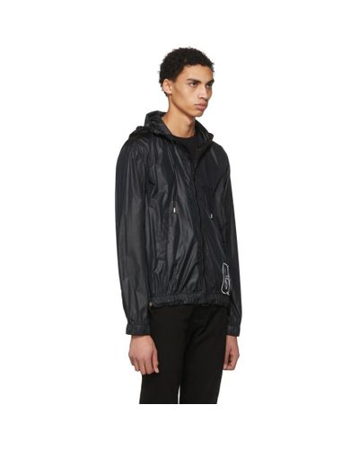 Givenchy Synthetic Black Nylon Logo Windbreaker Jacket for Men 