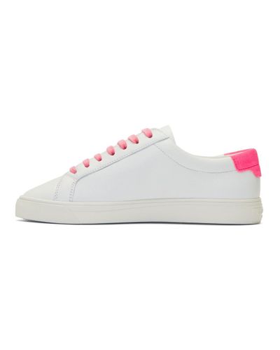Saint Laurent Leather White And Pink 