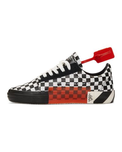 Off white vulc low checkered Clearance