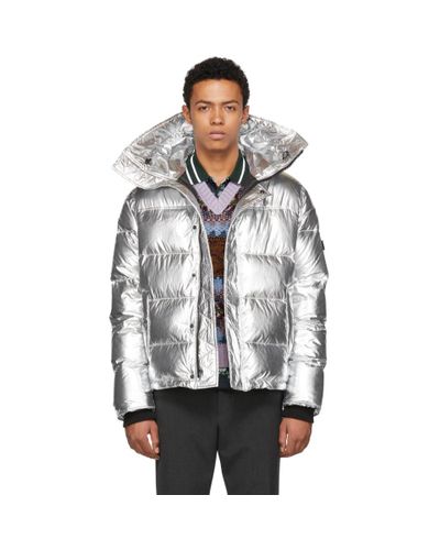 silver down puffer jacket