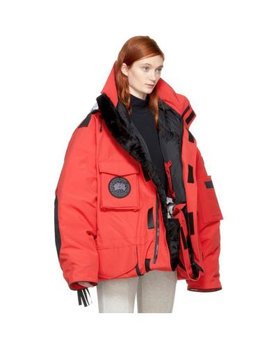 Vetements Canada Goose Edition Down Parka Jacket in Red - Lyst