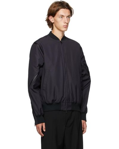 black canvas bomber jacket