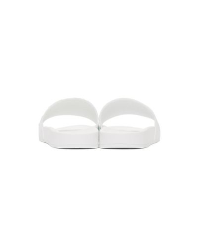 Jimmy Choo Rubber Rey Slides in White for Men - Lyst