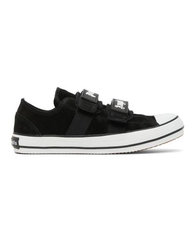 palm angels black velcro vulcanized sneakers