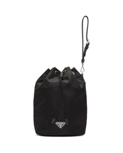 prada nylon bucket pouch