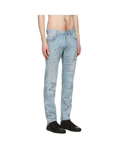 gucci scribble jeans