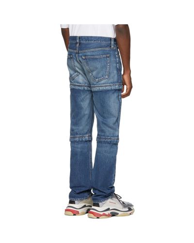 Balenciaga Denim Blue Zipped Jeans for Men | Lyst Canada