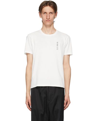 Dion Lee Cotton White Embroidered Logo T-shirt for Men - Lyst