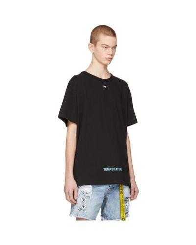 off white diagonal temperature tee