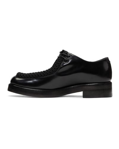 Raf Simons Leather Black Embroidered Classic Derbys for Men | Lyst