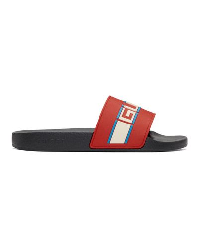 gucci red pursuit pool slides