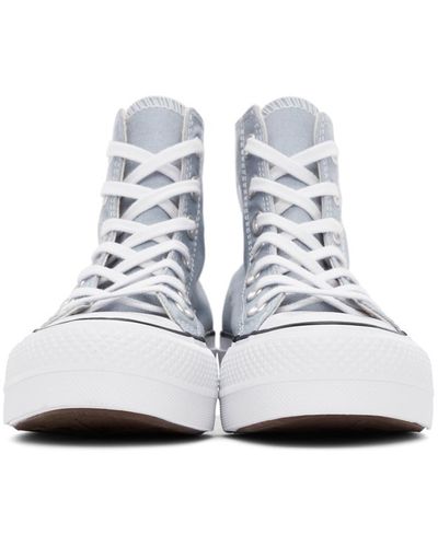grey chuck taylor all star lift high sneakers