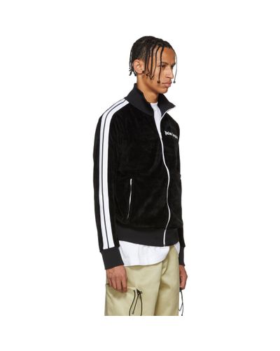 palm angels velour track jacket