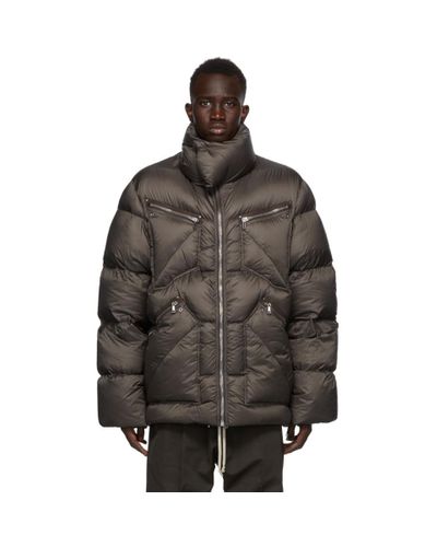 Rick Owens Synthetic Grey Down Jumbo Ies Jacket in Gray for Men | Lyst