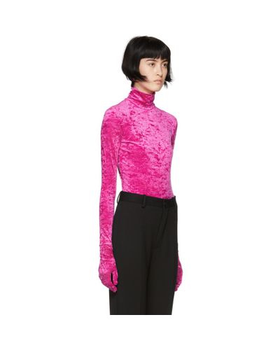 balenciaga pink turtleneck dress