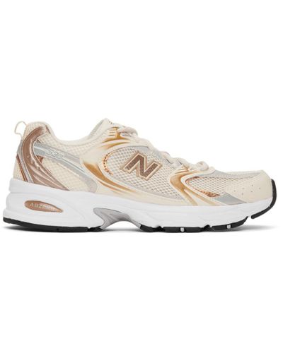 New Balance Beige & Gold 530 Sneakers in Natural for Men - Lyst