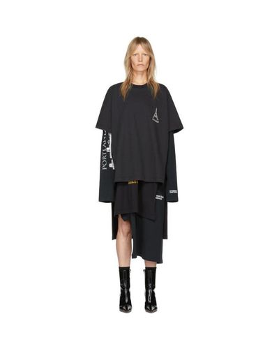 vetements layered t shirt dress