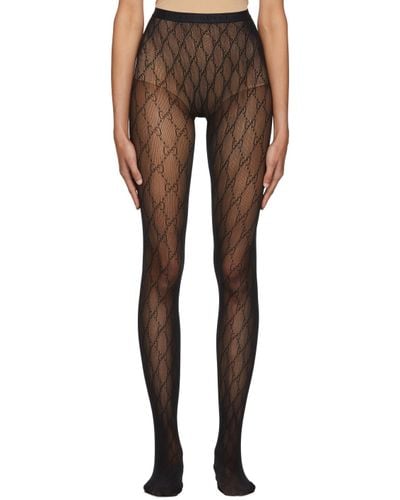 black interlocking gucci tights