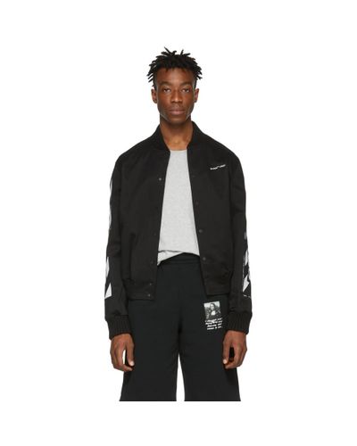 off white varsity bomber jacket