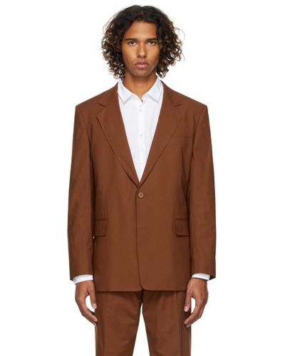 hugo boss brown suit