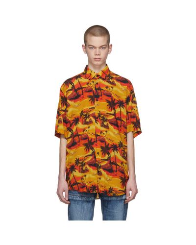 balenciaga hawaiian shirt