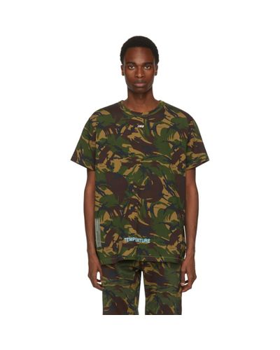 off white camo tee