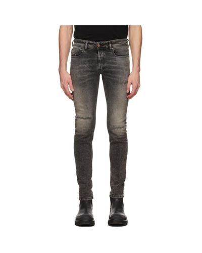 DIESEL Denim Black Sleenker 009jf Jeans for Men | Lyst